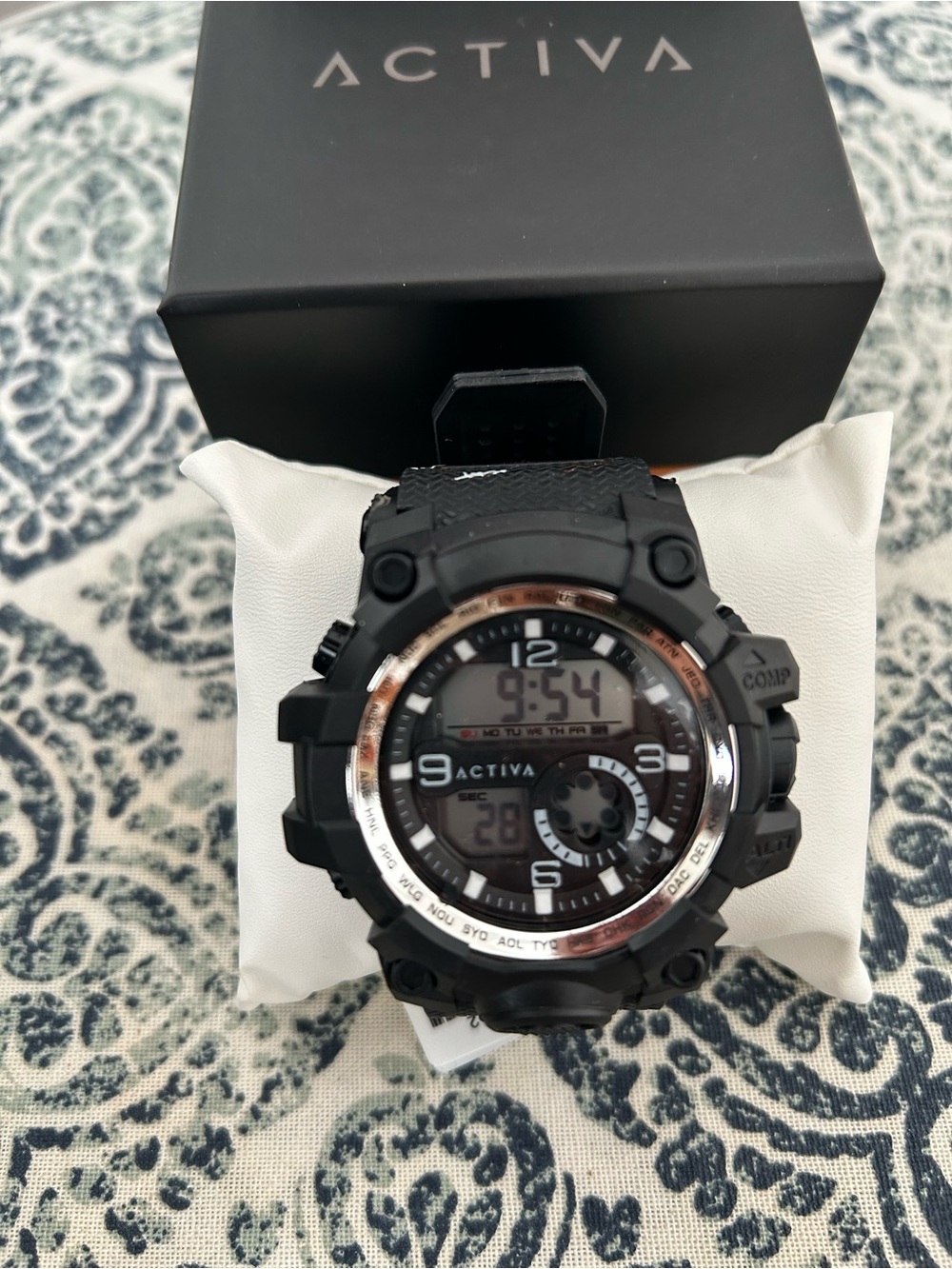 Activa by invicta Black and Rose Gold Digital-Analog Sport Watch